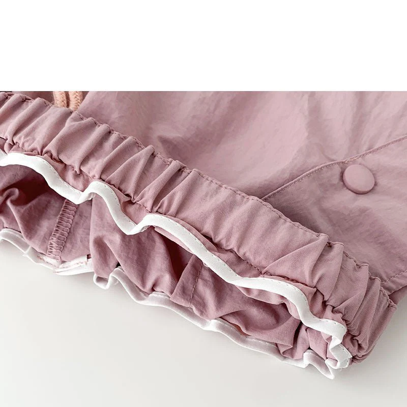 Pink overalls women's autumn new high-waisted wide-leg pants loose casual and thin Spice Girls quick-drying American sweatpants - Image 3