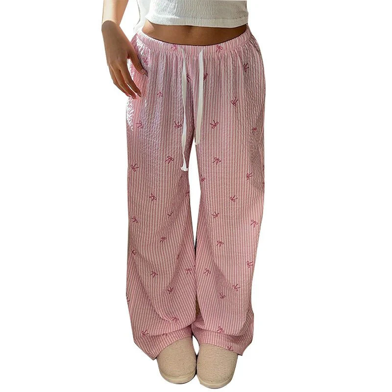 Pink Stride wide-leg casual trousers - Image 5