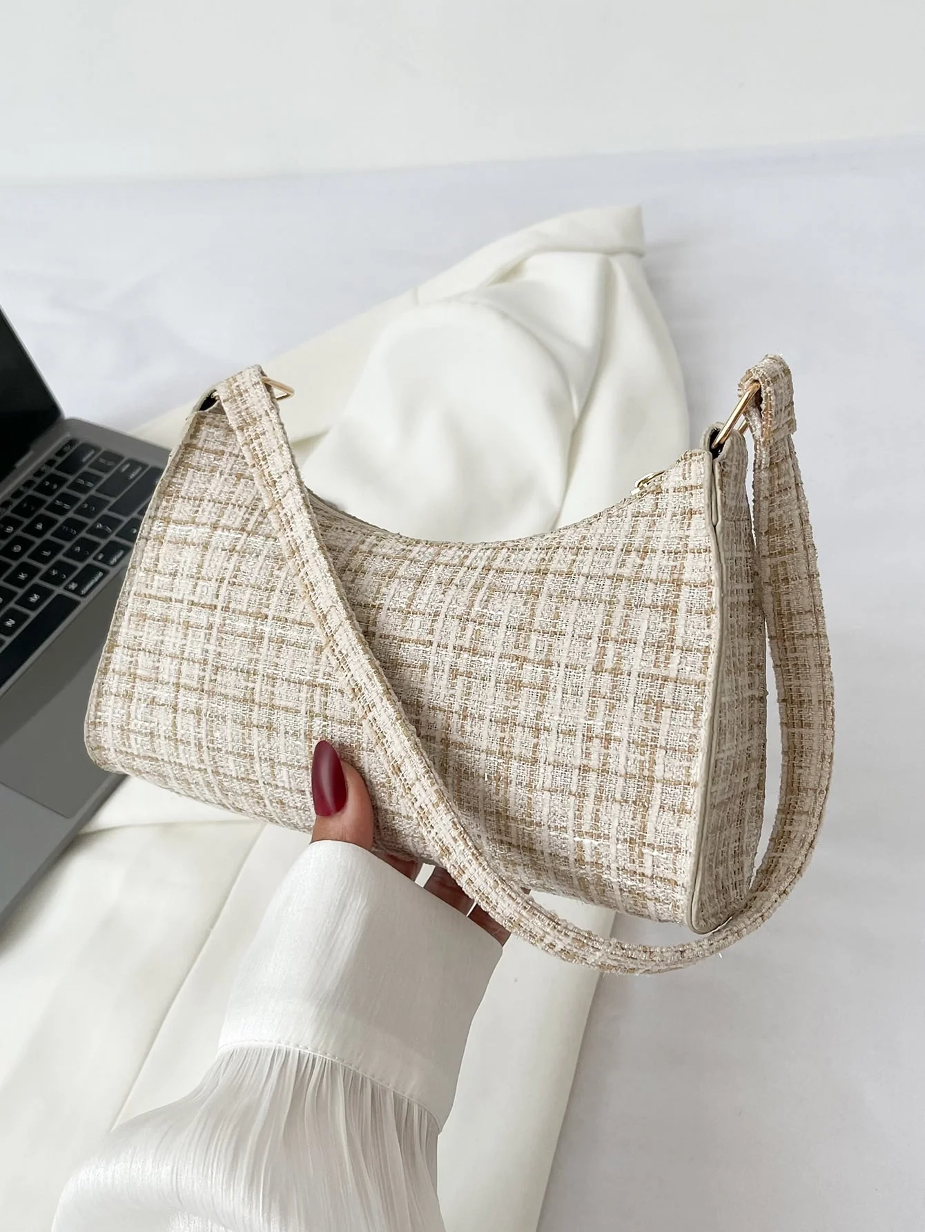 Plaid Pattern Bag Handbag - Image 2