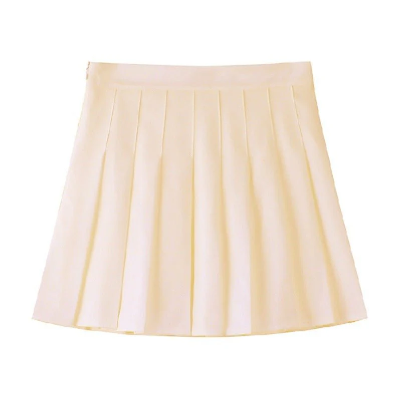 Pleated skirt women's JK uniform skirt versatile skirt spring and summer short skirt safety pants + zipper - Image 14