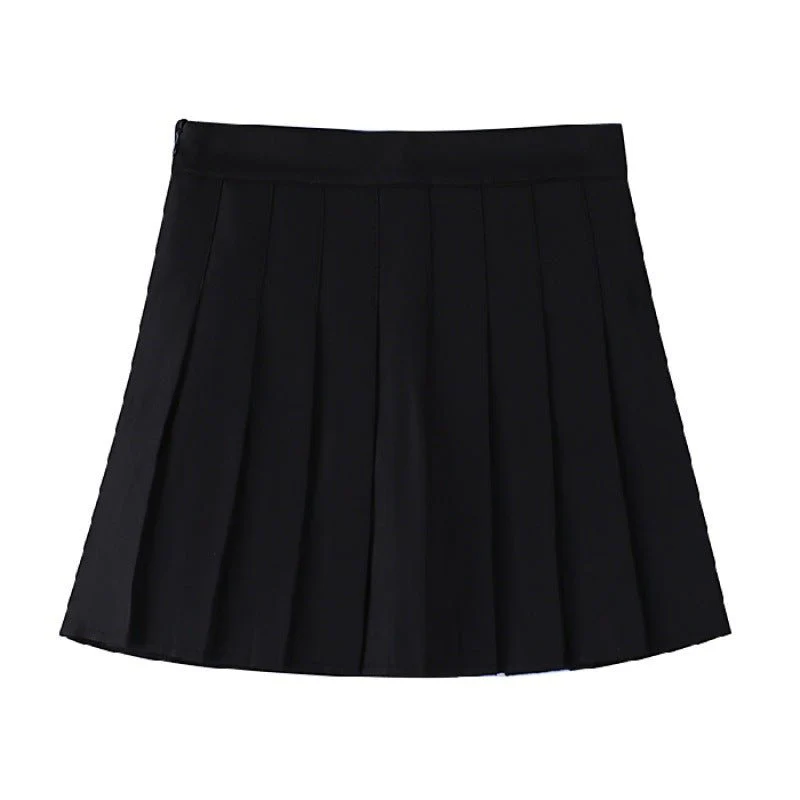 Pleated skirt women's JK uniform skirt versatile skirt spring and summer short skirt safety pants + zipper - Image 6