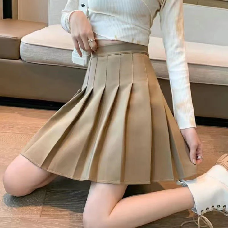 Pleated skirt women's JK uniform skirt versatile skirt spring and summer short skirt safety pants + zipper FD - Image 13