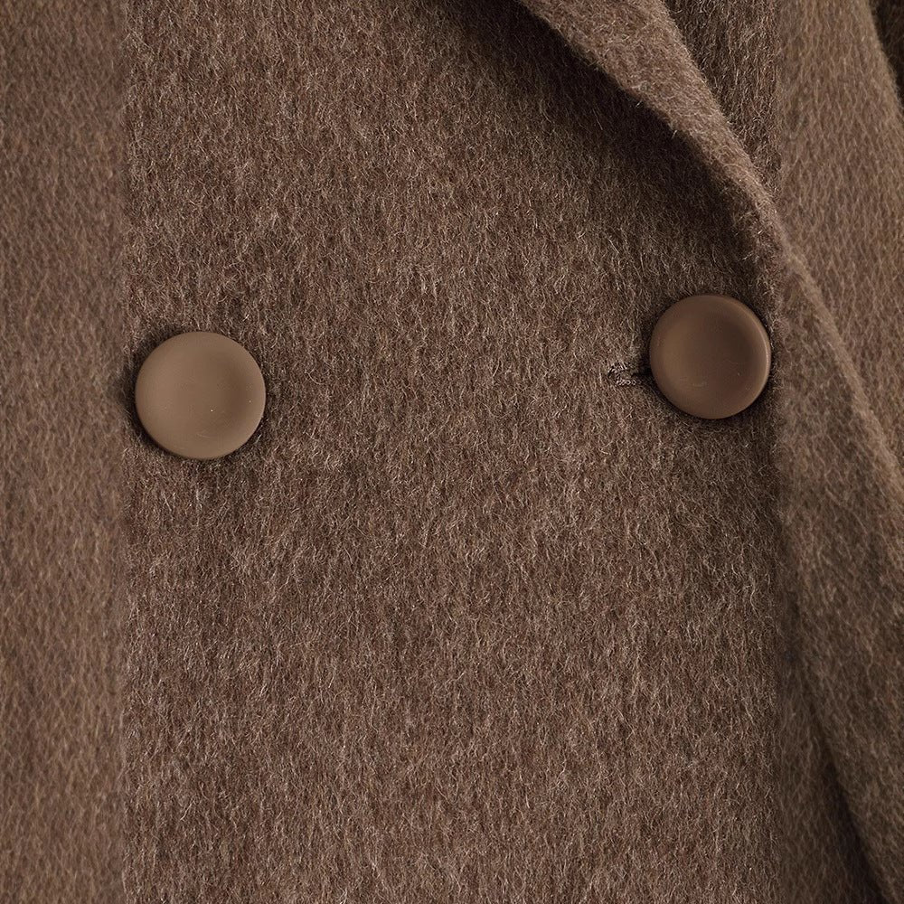 Premium Double-sided wool coat women's medium and long 2025 autumn and winter new cocoon high-end woolen coat - Image 4