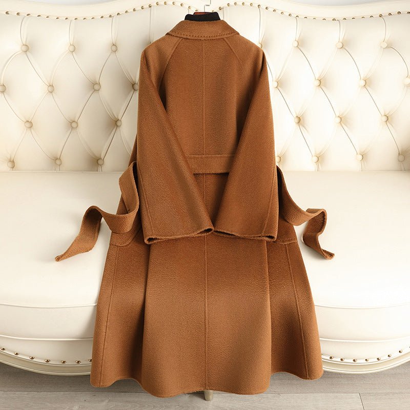 Premium Long Wool Coat – Handmade Belted British Style Overcoat | 100% Wool Autumn 2025 Collection FD - Image 2