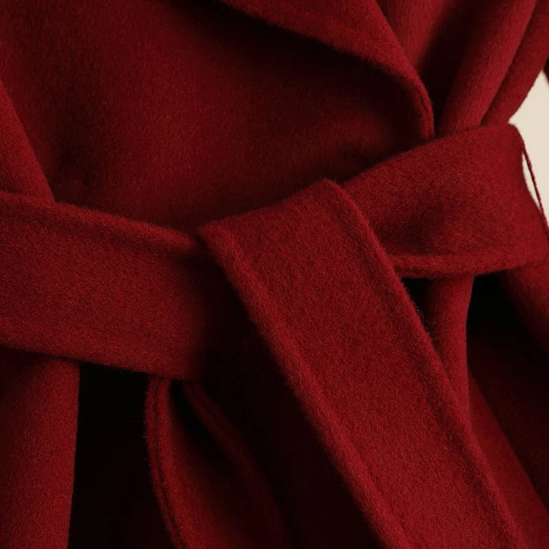 Premium Wool Long Coat – Handcrafted Slim-Fit Korean Style Hidden Button Jacket | Autumn 2025 Collection - Image 4