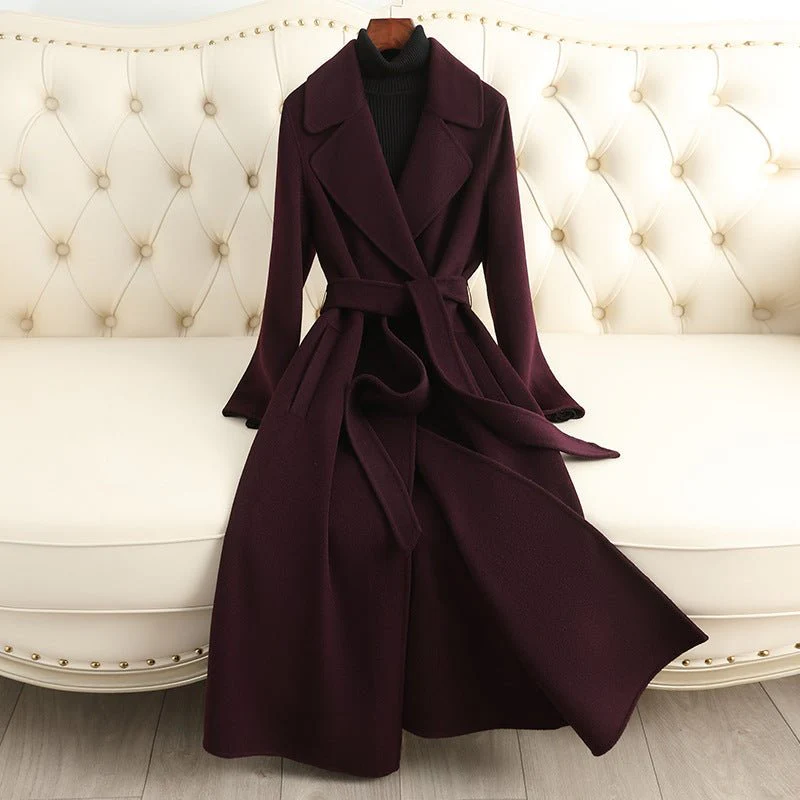 Premium Wool Long Coat – Handcrafted Slim-Fit Korean Style Hidden Button Jacket | Autumn 2025 Collection FD - Image 6