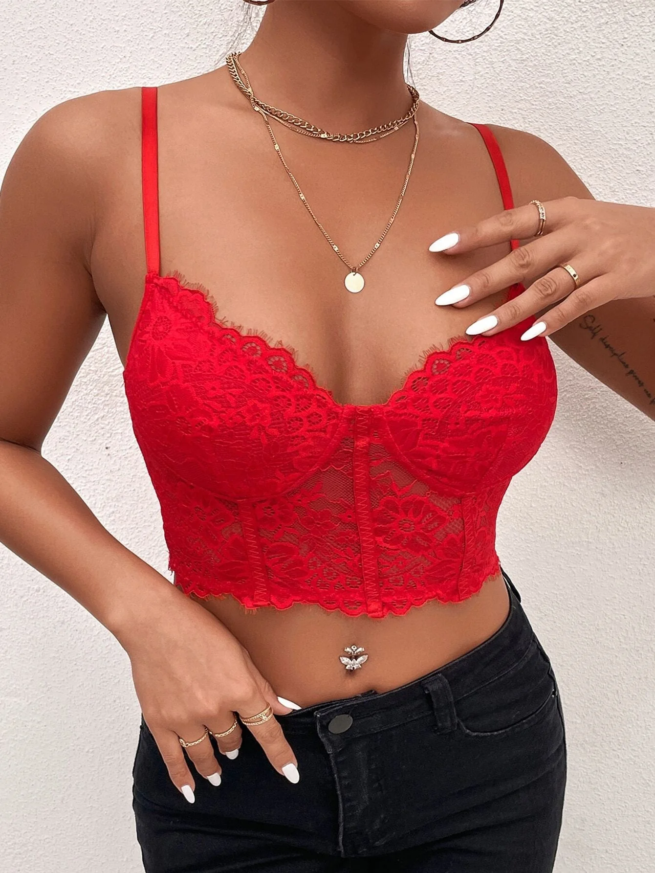 Privé Lace Bustier Crop Cami Top - Image 19