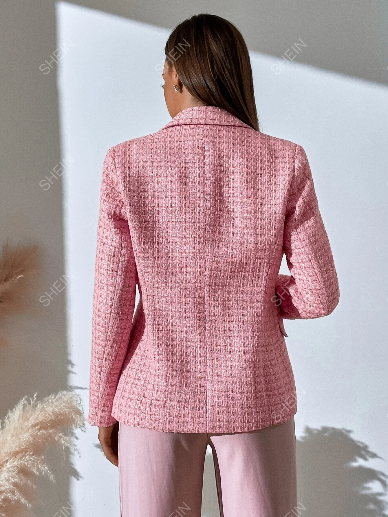 Privé Plaid Print Double Breasted Blazer Workwear FD - Image 5
