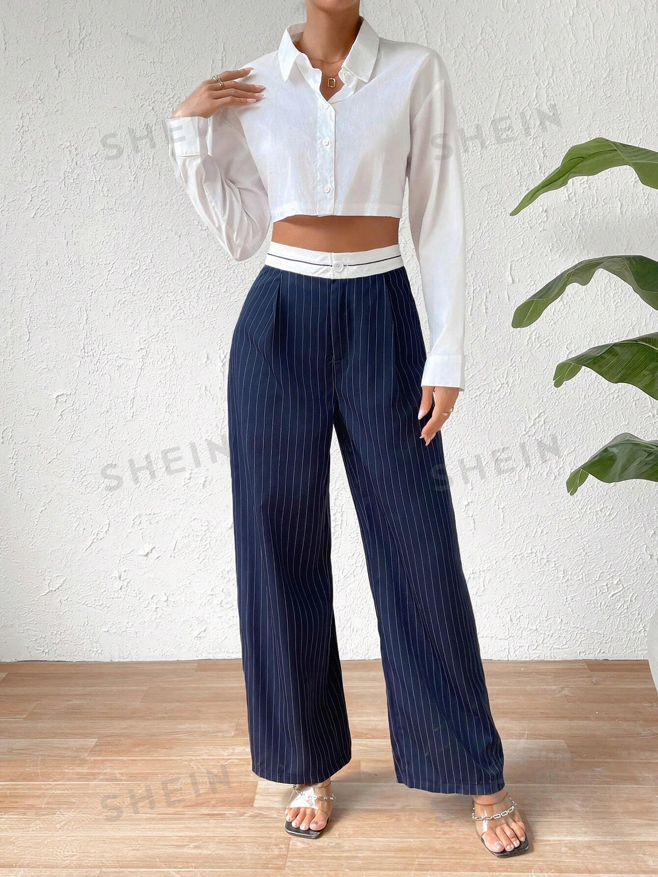 Privé Striped Print Wide Leg Pants - Image 7