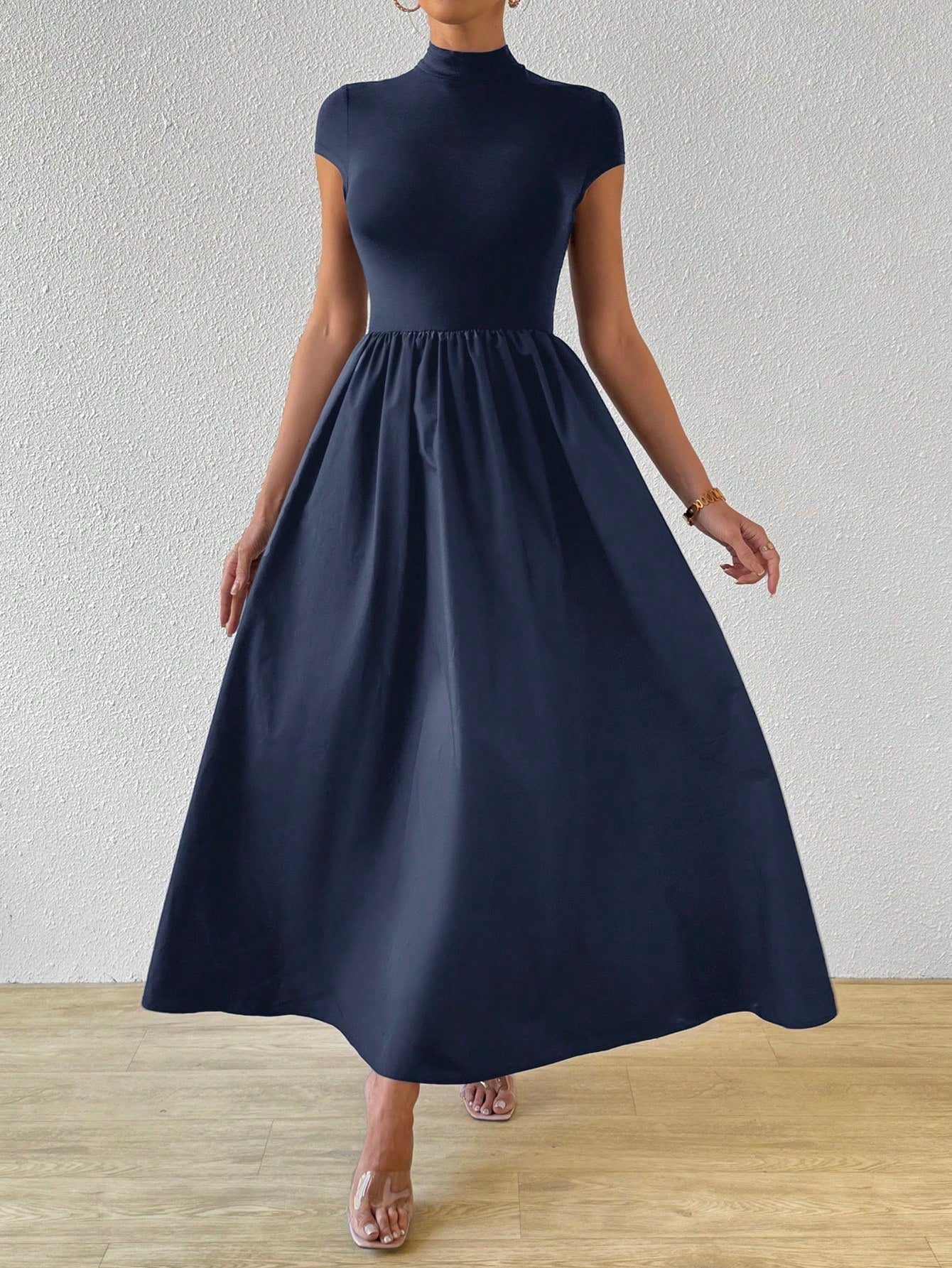 Privé Women New Chinese-Style Short Sleeve Bodycon Dress
