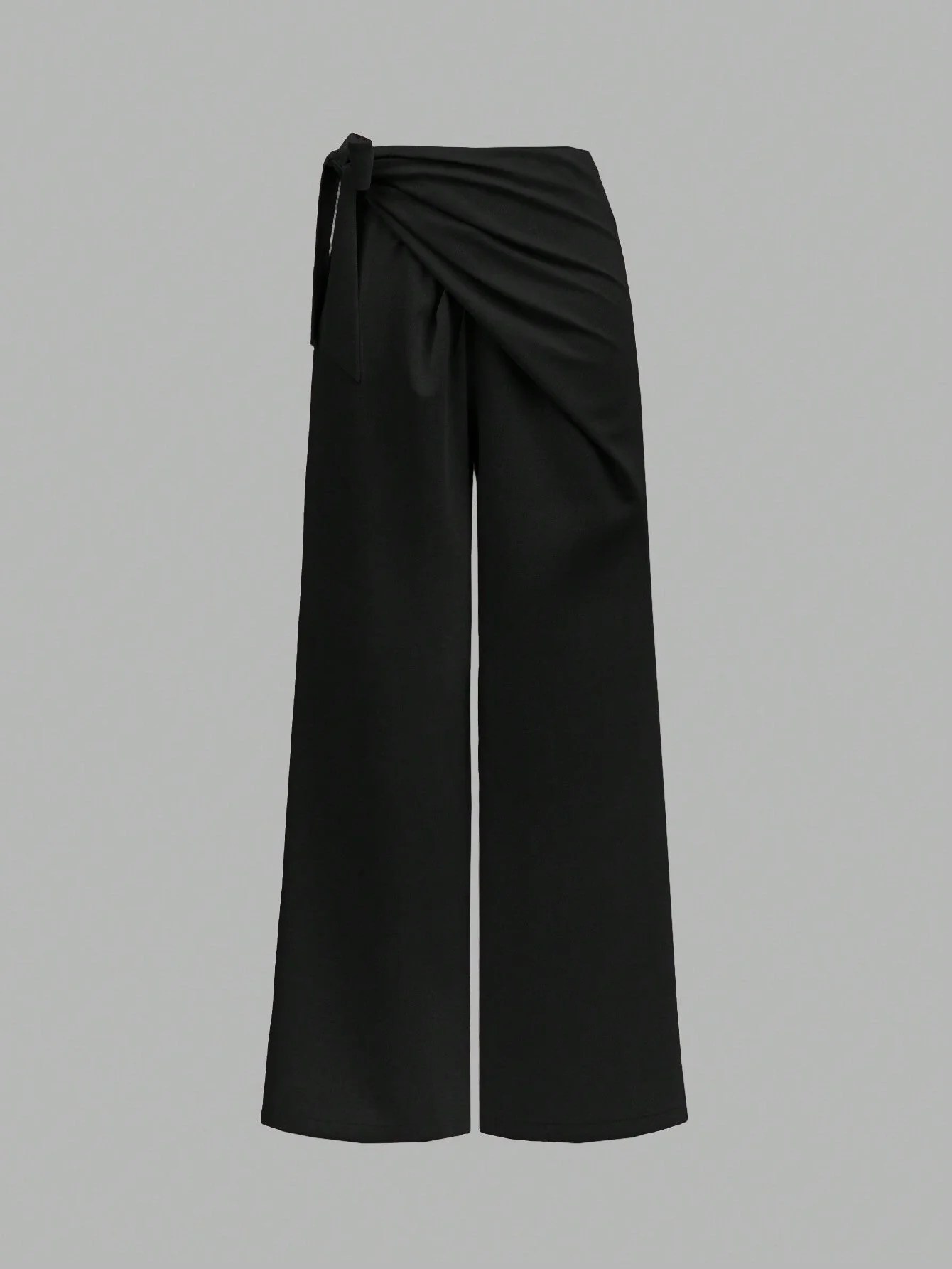 Privé Women's Khaki Linen-Like Belted High Waist Wide Leg Pants - Image 10