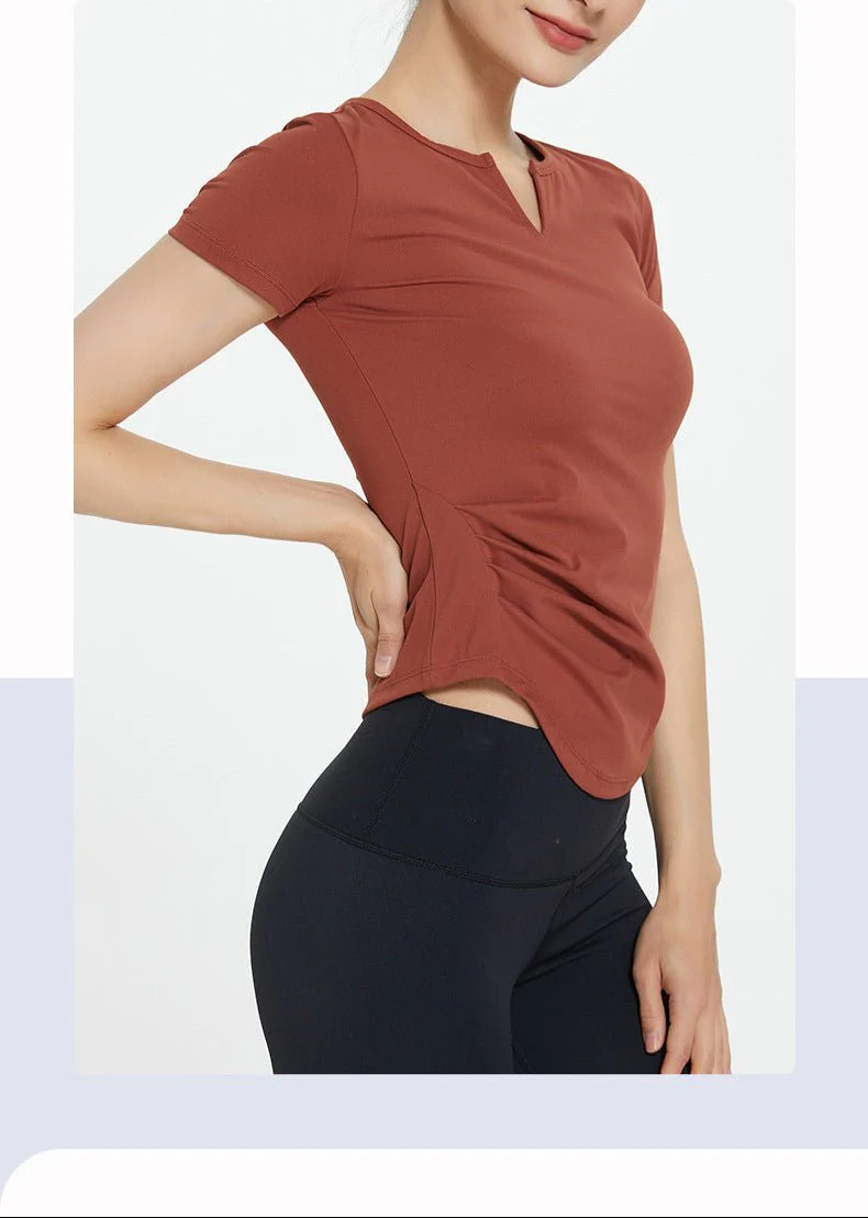 Quick-drying yoga breathable sports sweat-absorbing fitness T-shirt - Image 10