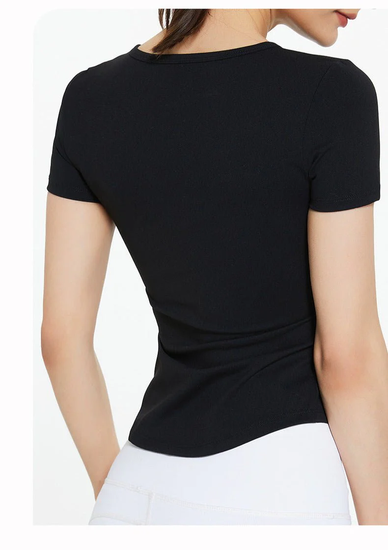 Quick-drying yoga breathable sports sweat-absorbing fitness T-shirt - Image 11
