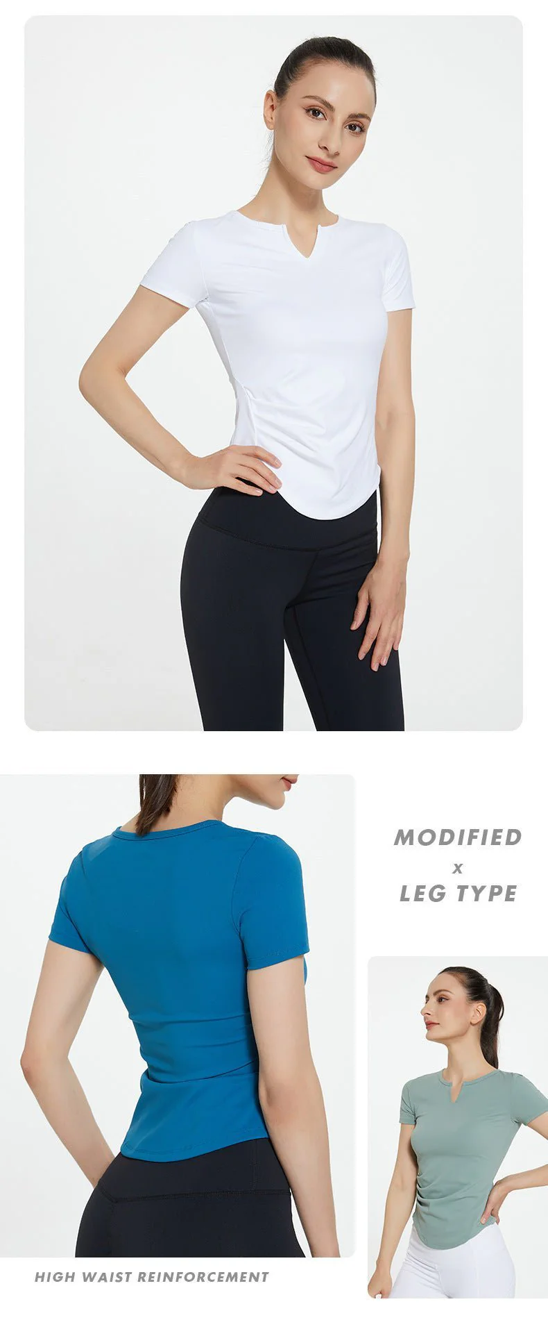 Quick-drying yoga breathable sports sweat-absorbing fitness T-shirt - Image 16