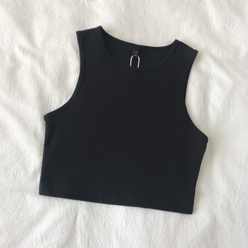 Retro AA style! High Quality Cotton high waist slim elastic tank top - Image 28