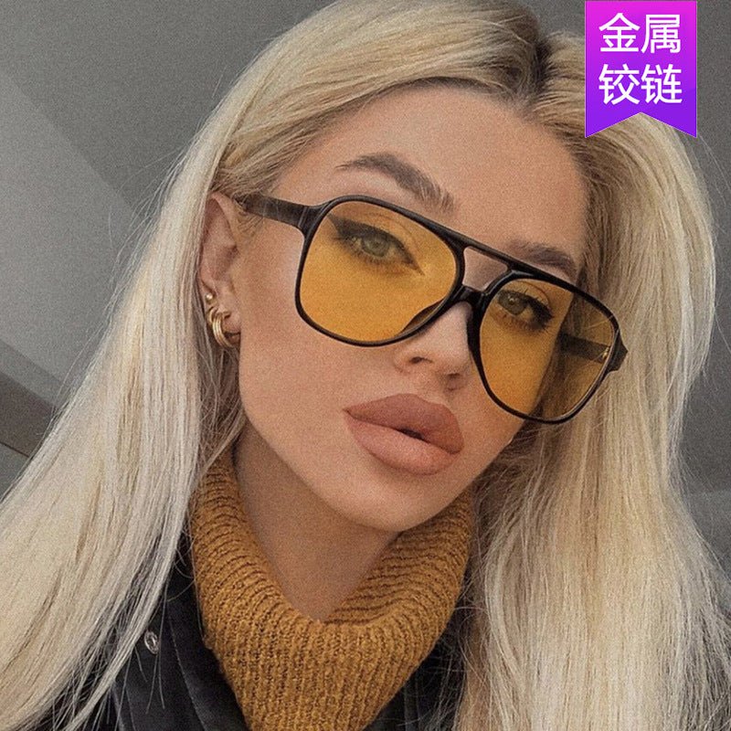 Retro double-beam sunglasses 2025 new style trend FD