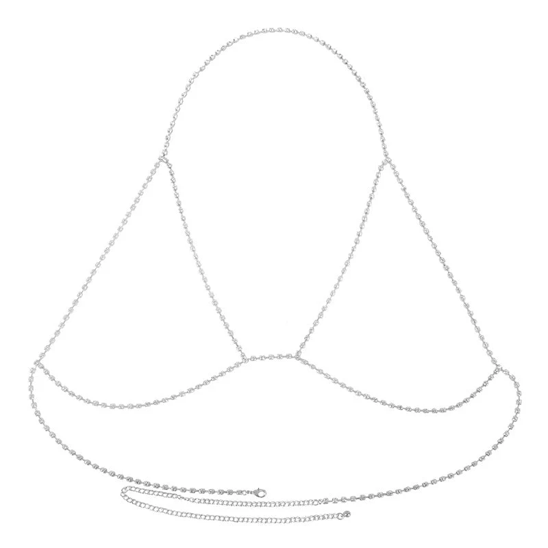 Rhinestone chain chest chain super flash sxy rhinestone halter neck body chain FD - Image 22