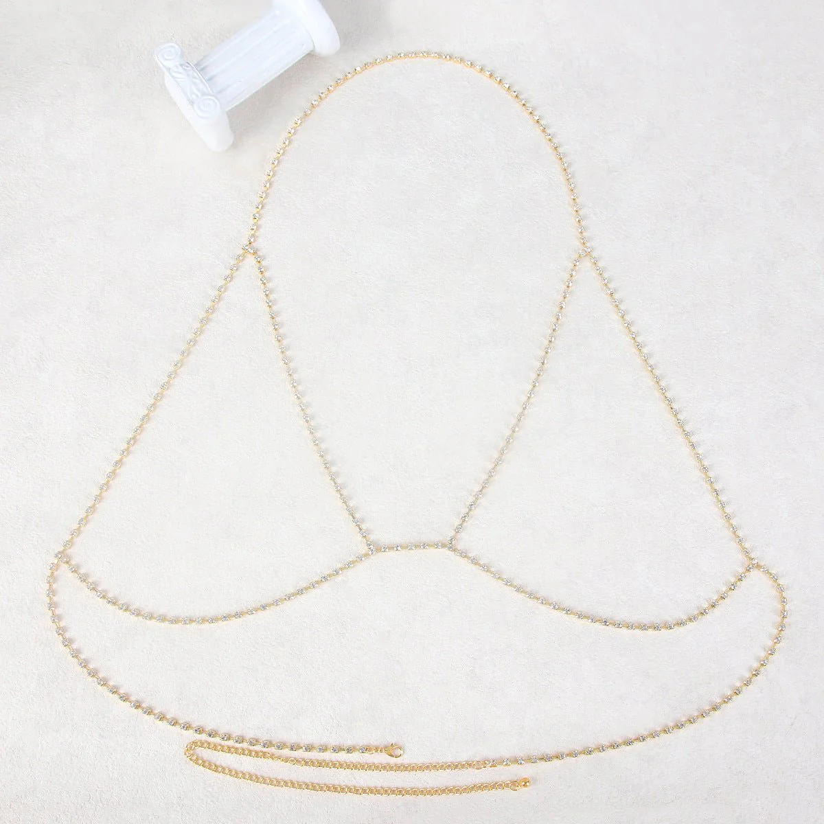 Rhinestone chain chest chain super flash sxy rhinestone halter neck body chain FD - Image 6