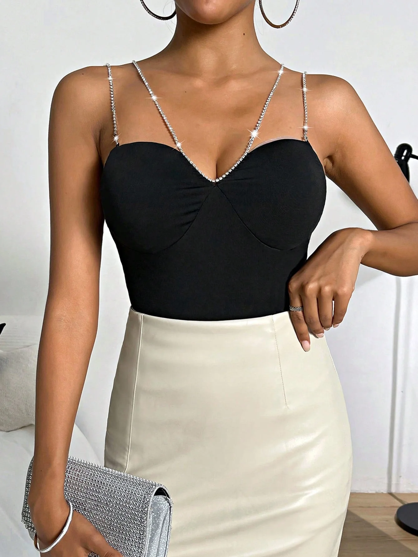 Rhinestone Detail Cami Top - Image 6