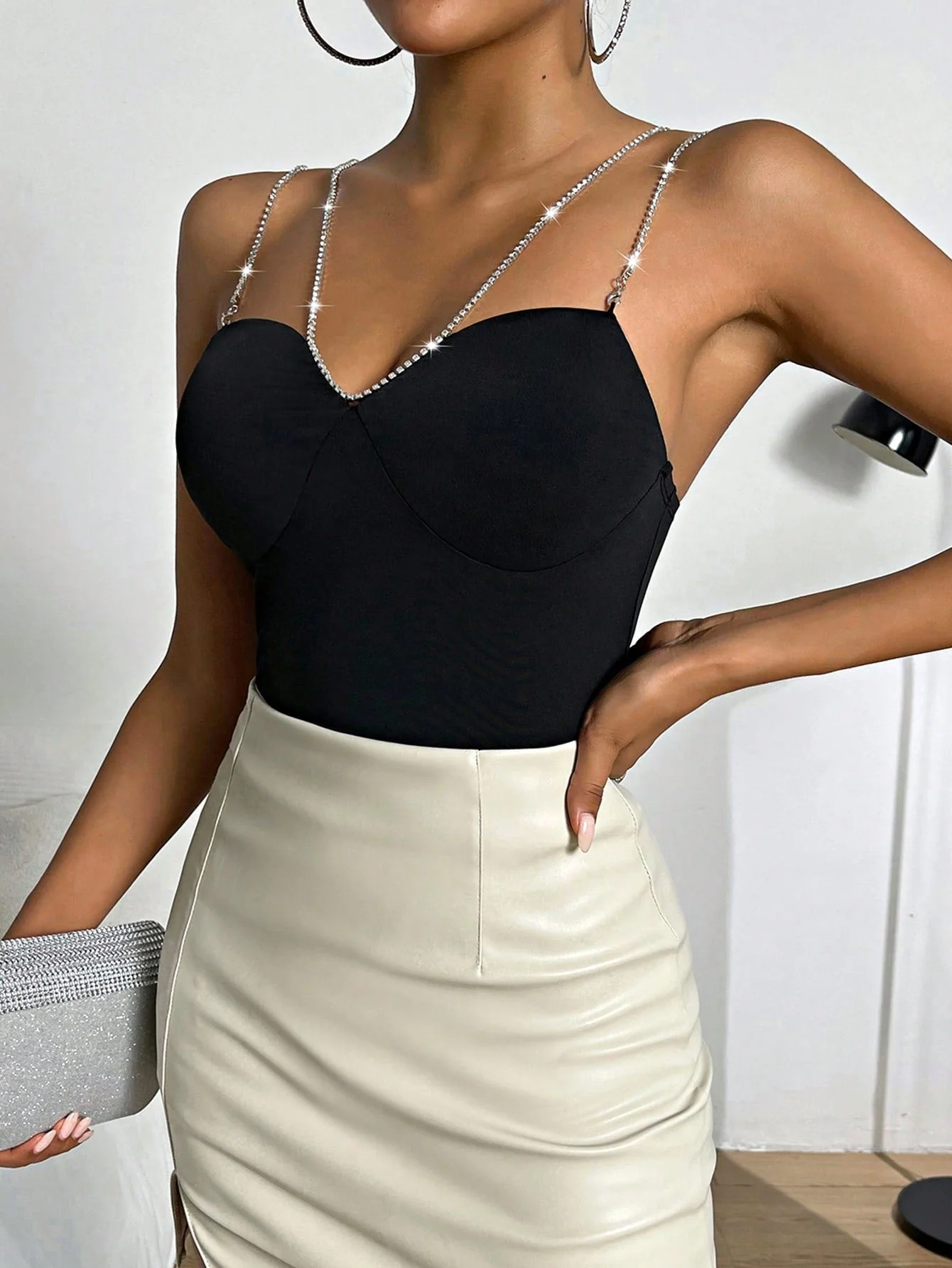 Rhinestone Detail Cami Top - Image 7