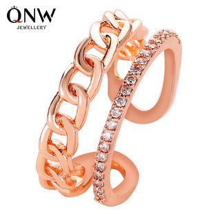 Rose gold heart zircon bracelet versatile high-end female alloy diamond ladies bracelet bracelet jewelry - Image 15