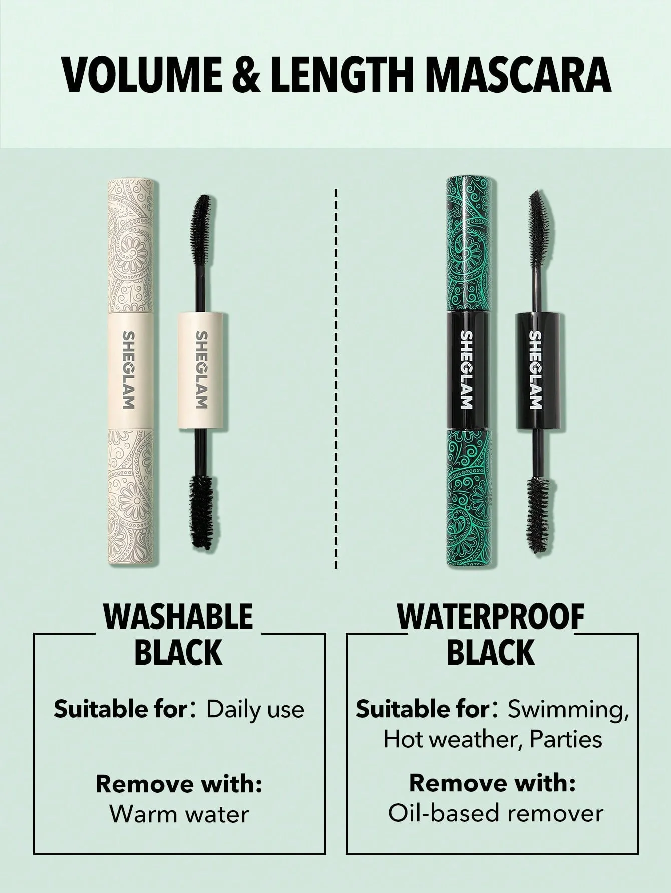 SHEGLAM All-In-One Volume & Length Mascara 2 In 1 - Image 7