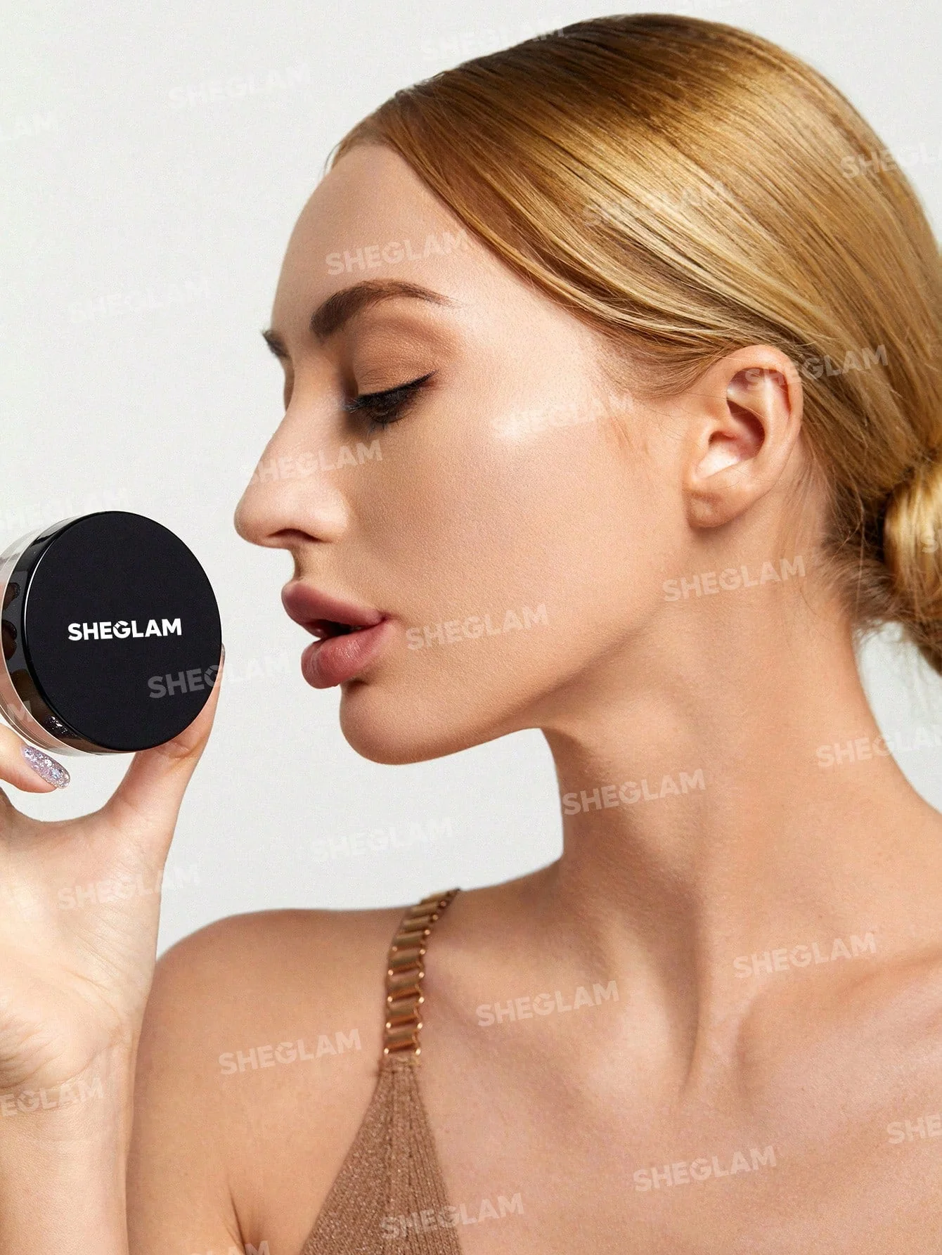 SHEGLAM Baked Glow Setting Powder-Light Pink  Oil Control Loose Setting Powder FD - Image 5