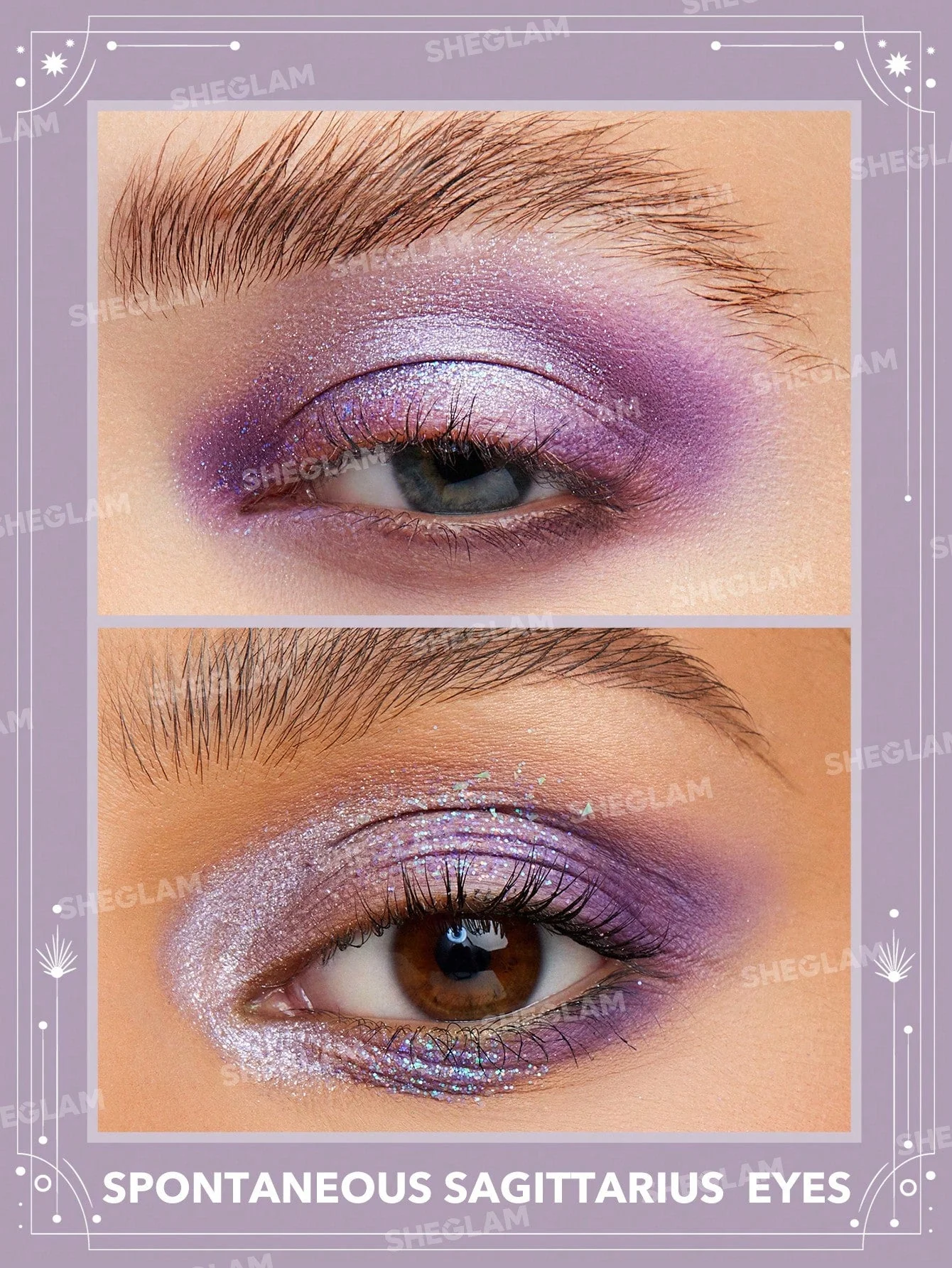 SHEGLAM Caring Zodiac Palette 8-Clolor Shimmer Metallic Matte Eyeshadow Palette Pink Dark Purple High Pigment Long Wear Blendable Pro Eyeshadow - Image 79