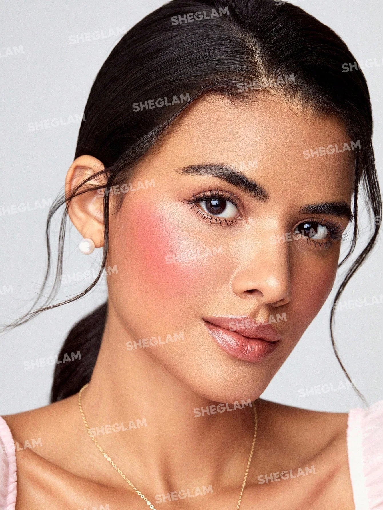 SHEGLAM Cheeky Color Jam-Rose Meadow 6 Shades Multi-Use Cream Blush Lip Cream Matte Highly Pigmented Natural Blush Powder - Image 34