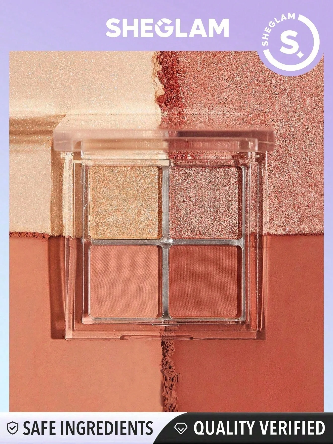 SHEGLAM Cosmic Crystal Eyeshadow Quad-Spellbound 4-Clolor Matte Glitter Eyeshadow Palette - Image 10
