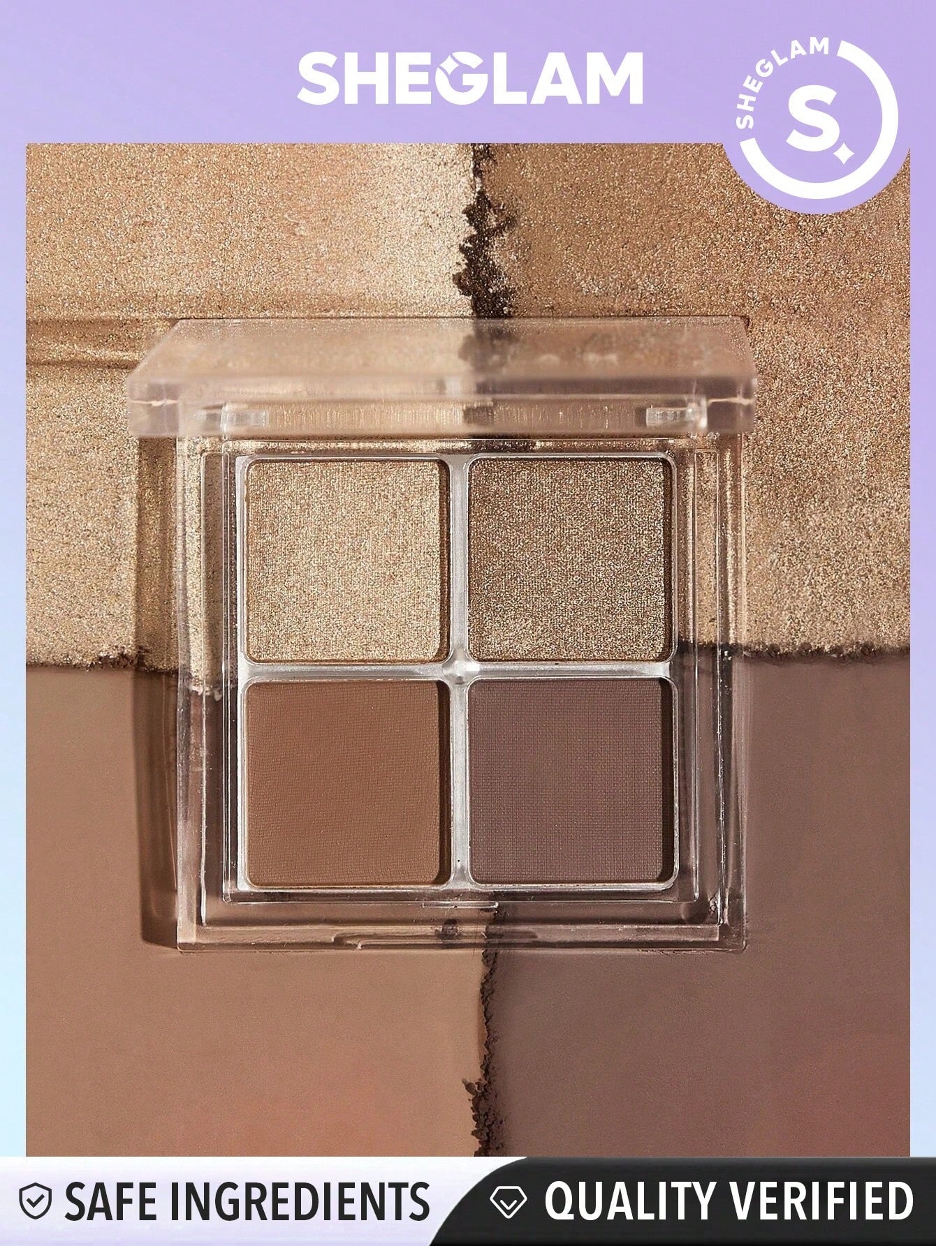 SHEGLAM Cosmic Crystal Eyeshadow Quad-Spellbound 4-Clolor Matte Glitter Eyeshadow Palette - Image 17