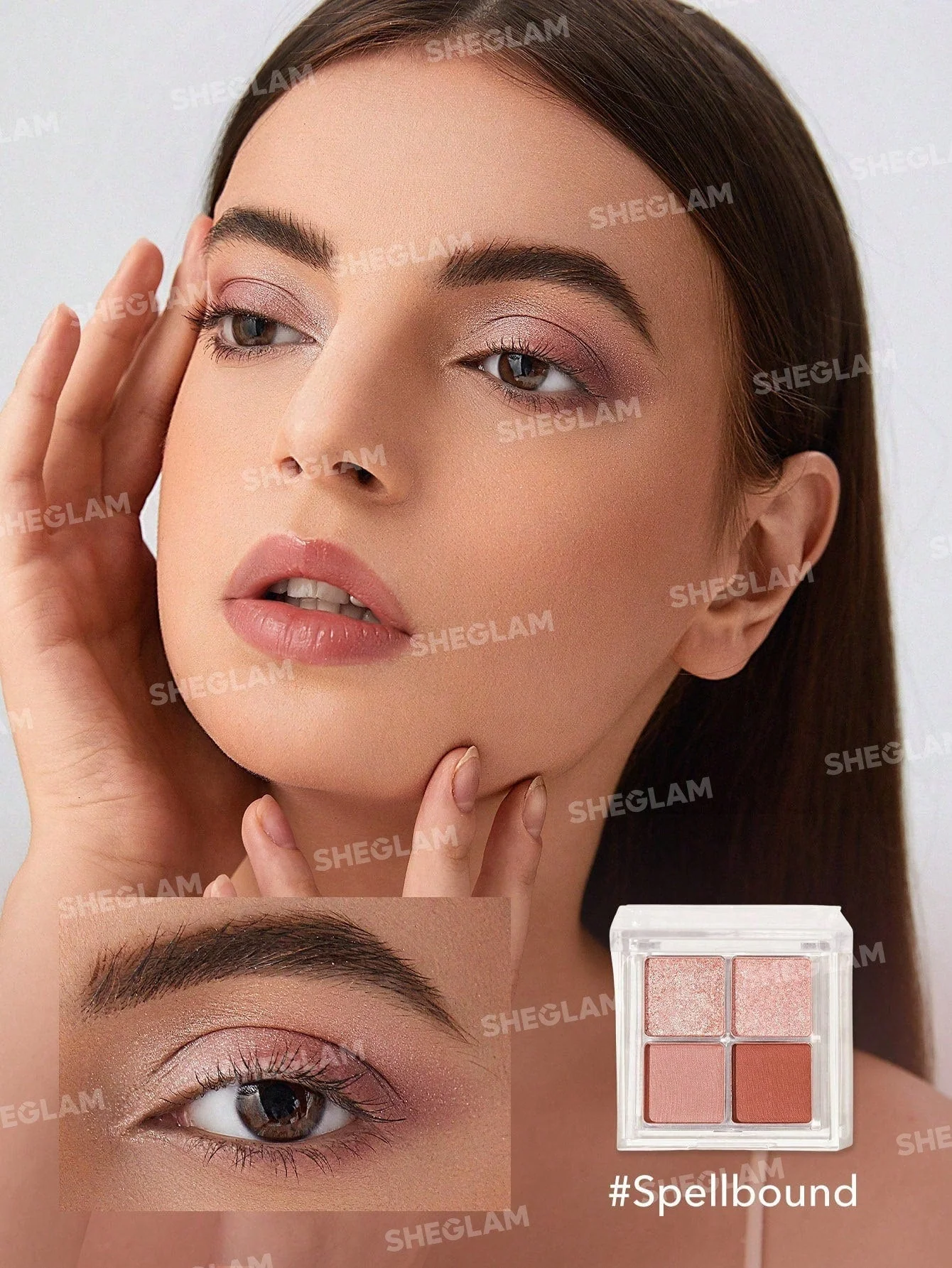SHEGLAM Cosmic Crystal Eyeshadow Quad-Spellbound 4-Clolor Matte Glitter Eyeshadow Palette - Image 3