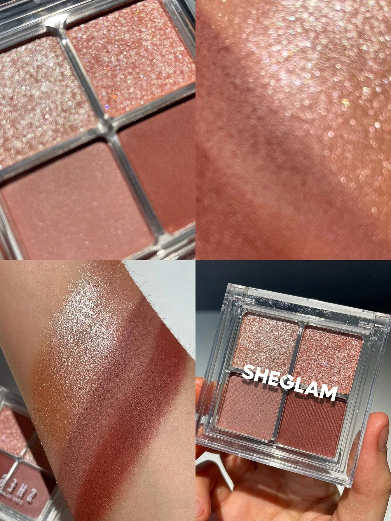SHEGLAM Cosmic Crystal Eyeshadow Quad-Spellbound 4-Clolor Matte Glitter Eyeshadow Palette - Image 4