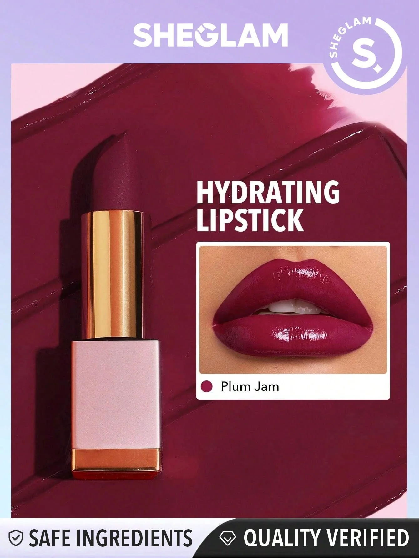 SHEGLAM Creme Allure Lipstick - Nude 8 Colors Moisturizing  Lipstick Lip Glow Nourishing Essence Hydrating Lip Care - Image 3