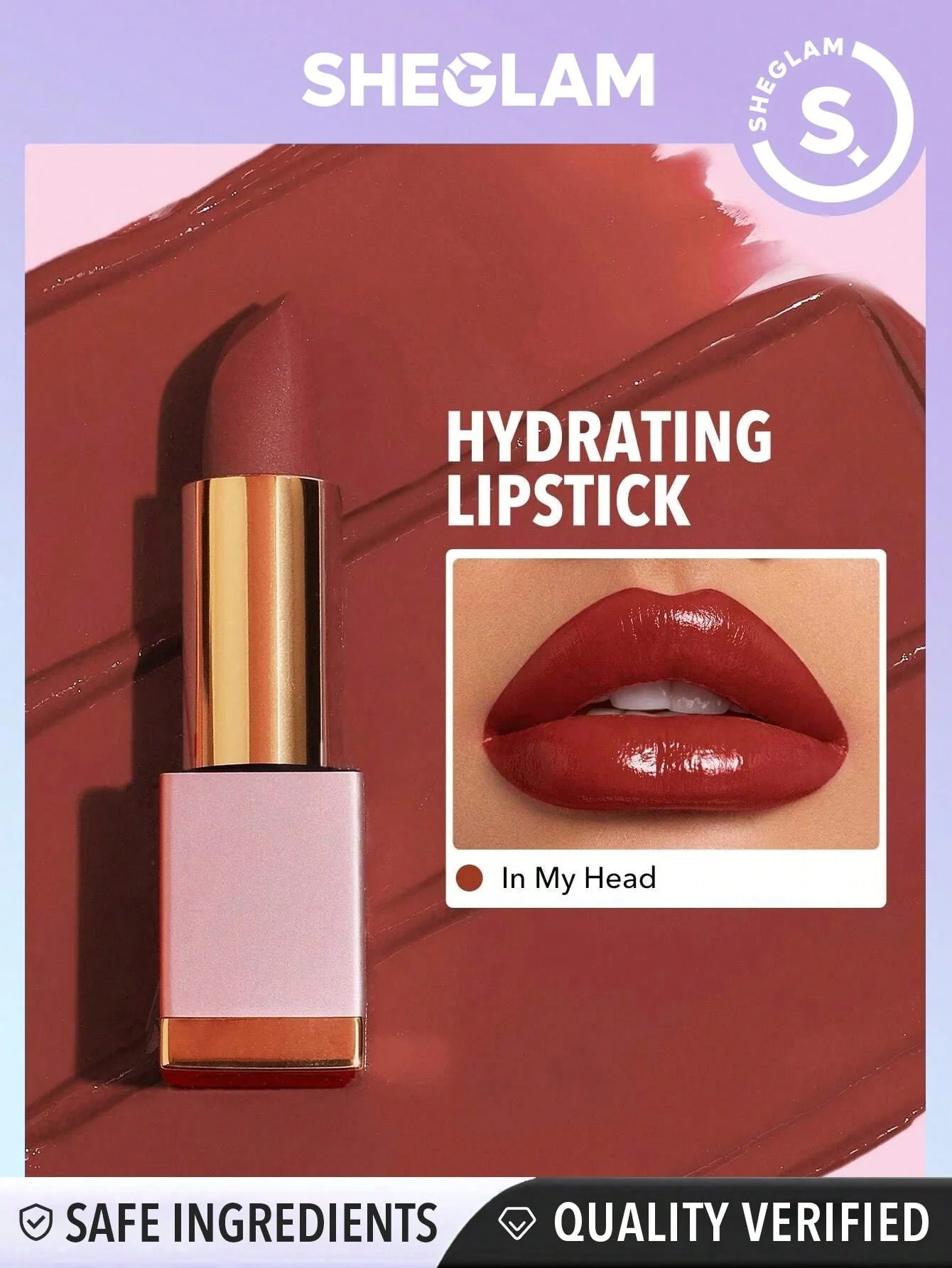 SHEGLAM Creme Allure Lipstick - Nude 8 Colors Moisturizing  Lipstick Lip Glow Nourishing Essence Hydrating Lip Care - Image 6