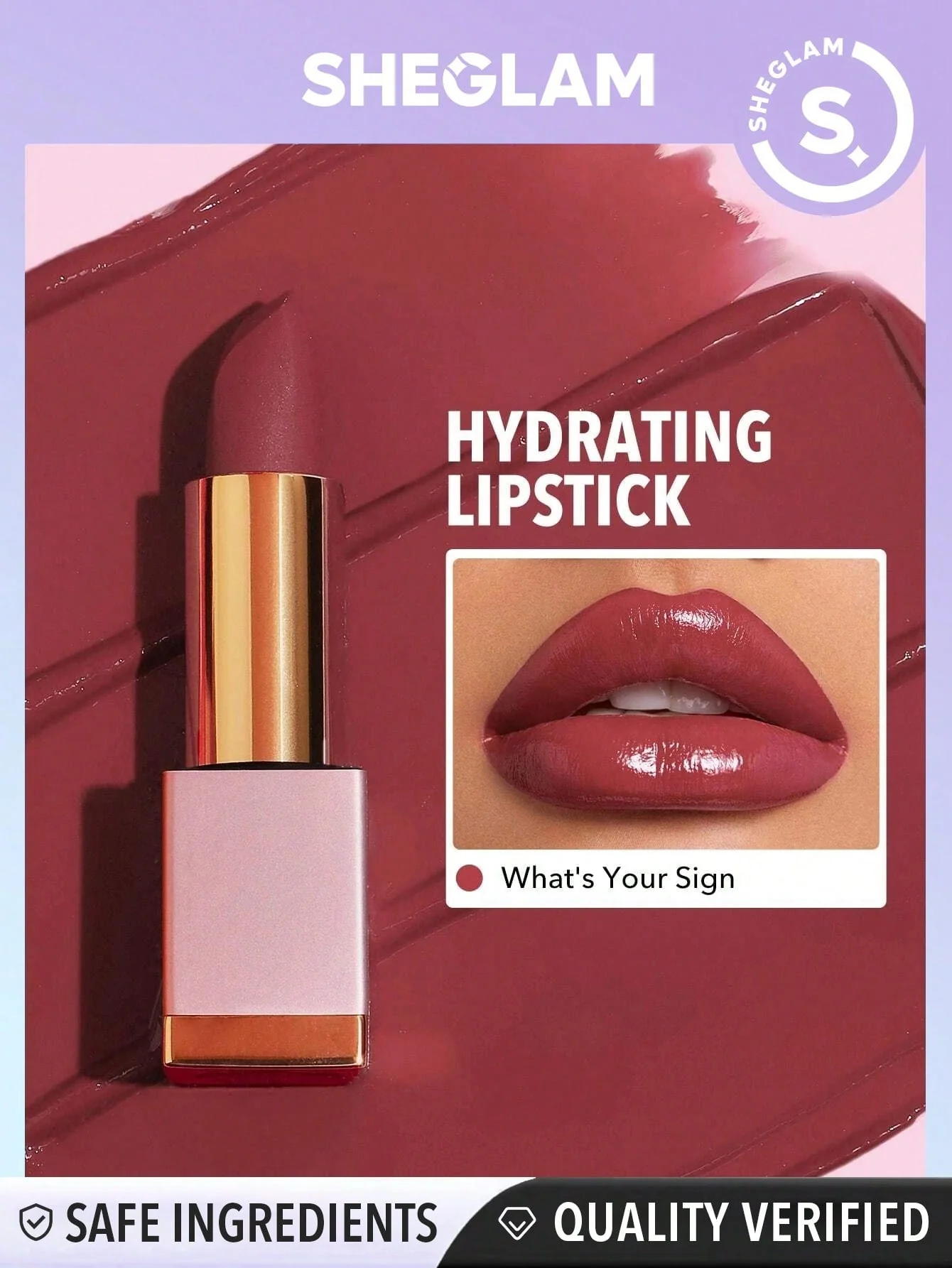 SHEGLAM Creme Allure Lipstick - Nude 8 Colors Moisturizing  Lipstick Lip Glow Nourishing Essence Hydrating Lip Care - Image 7