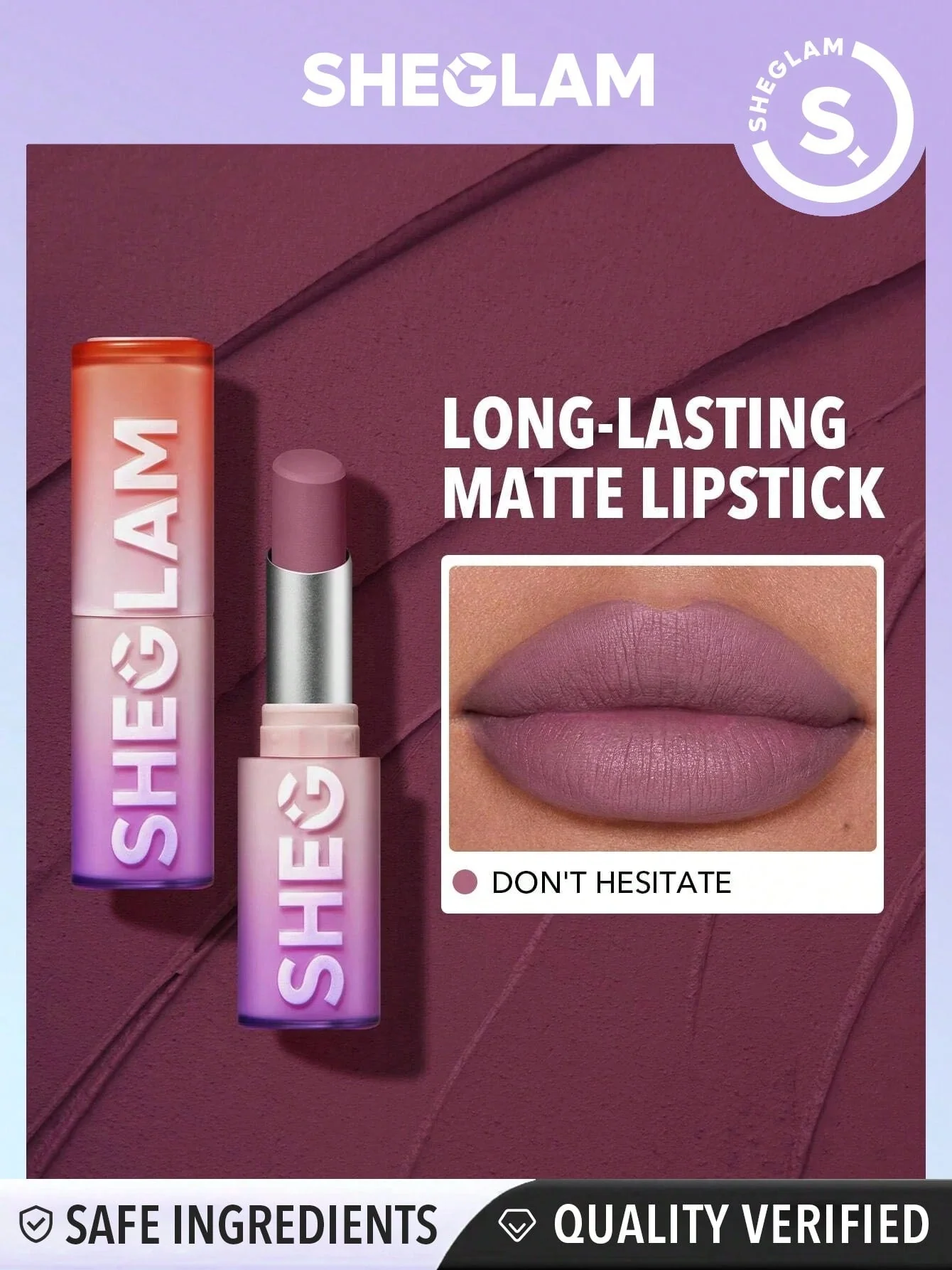 SHEGLAM Dynamatte Boom Long Lasting Matte Lipstick - Nude Shades - Image 17