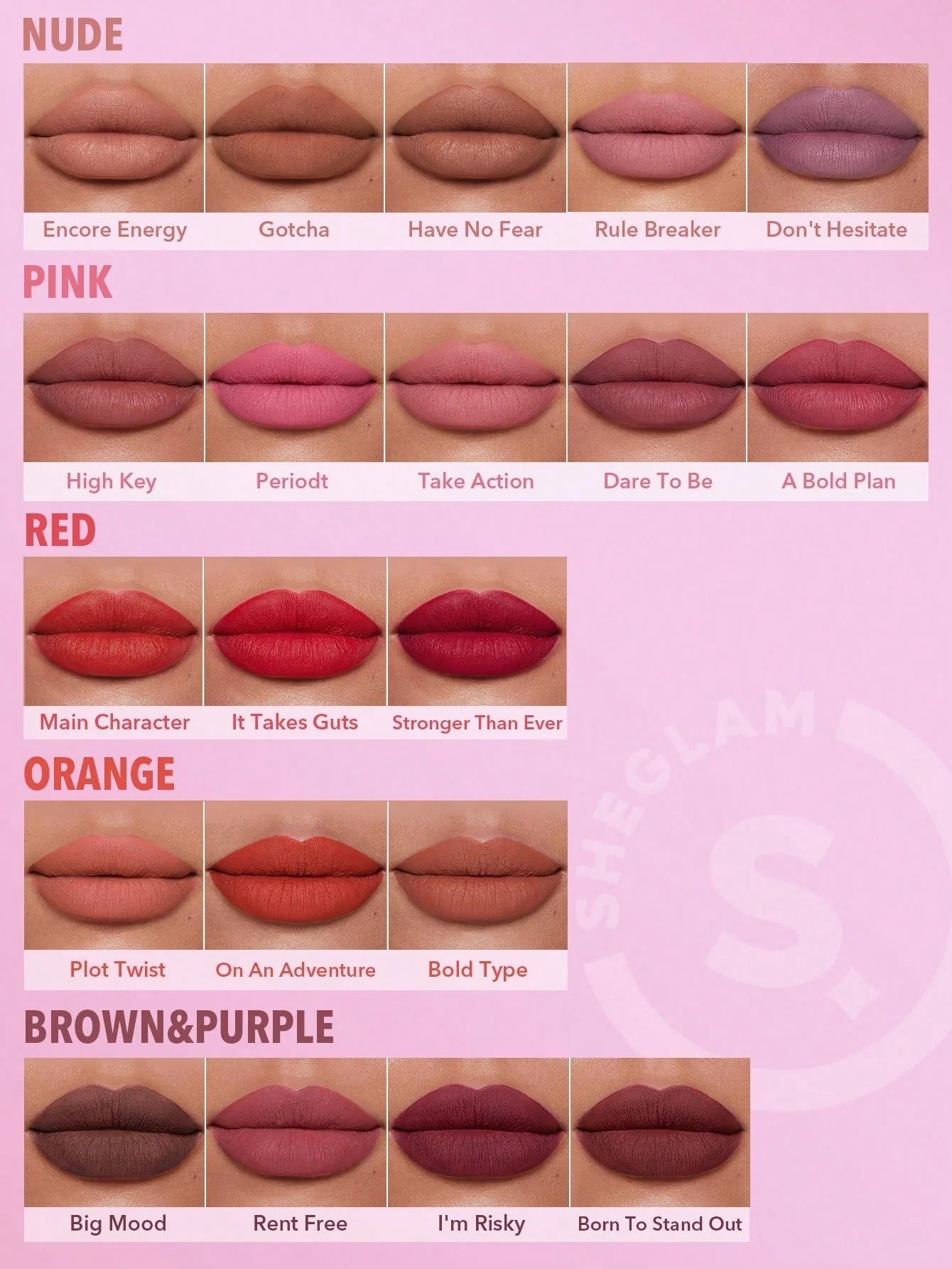 SHEGLAM Dynamatte Boom Long Lasting Matte Lipstick - Nude Shades - Image 26