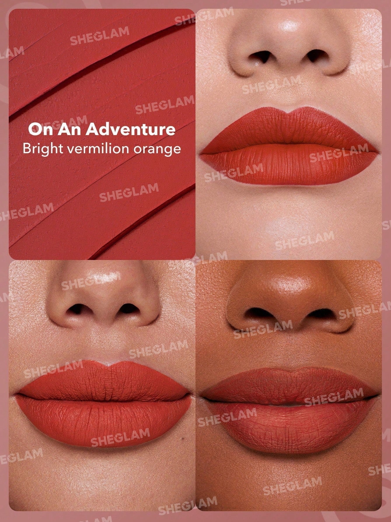 SHEGLAM Dynamatte Boom Long Lasting Matte Lipstick Orange Shades - Image 5