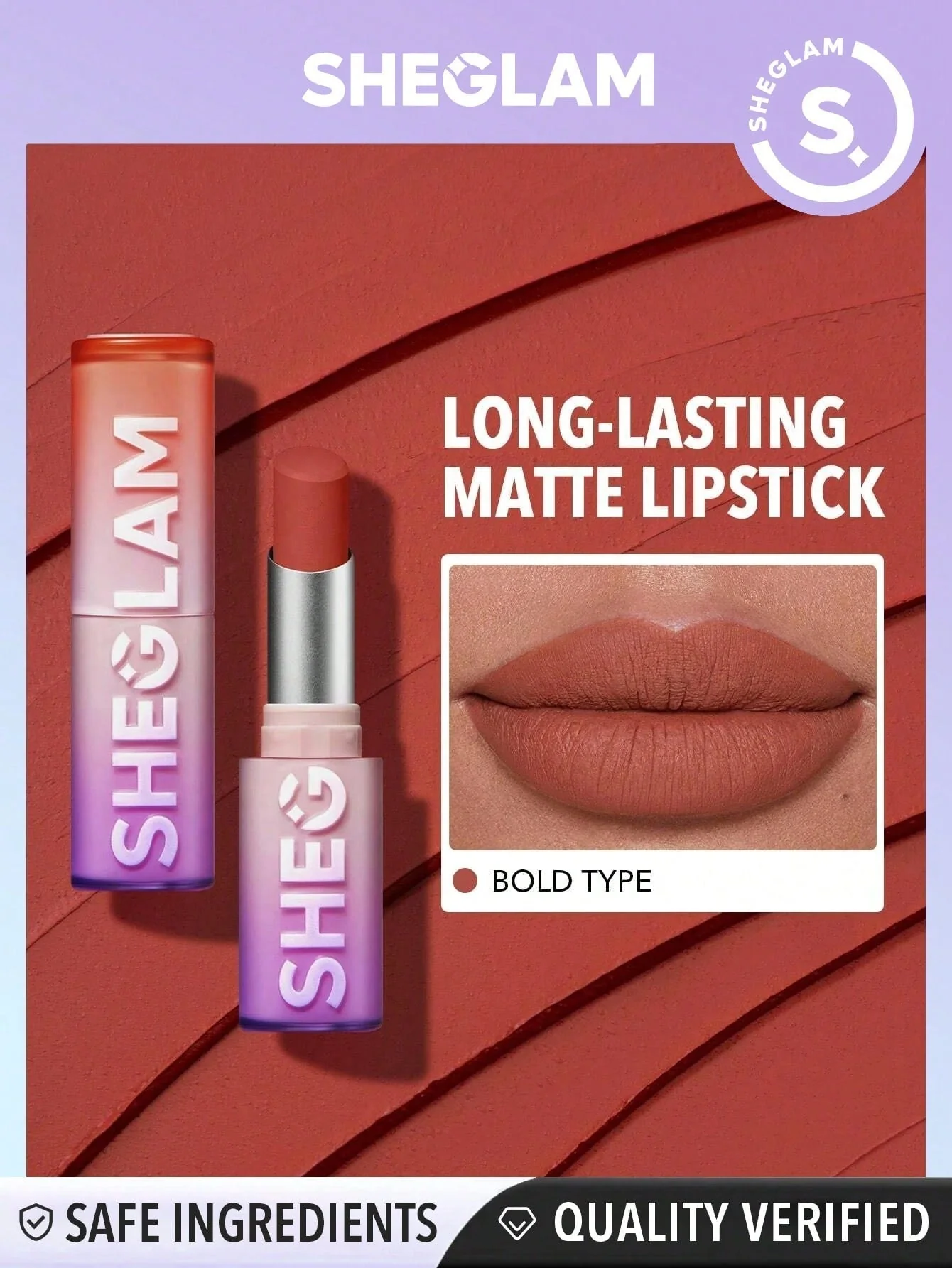 SHEGLAM Dynamatte Boom Long Lasting Matte Lipstick Orange Shades - Image 8