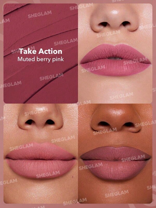 SHEGLAM Dynamatte Boom Long Lasting Matte Lipstick - Pink Shade - Image 2