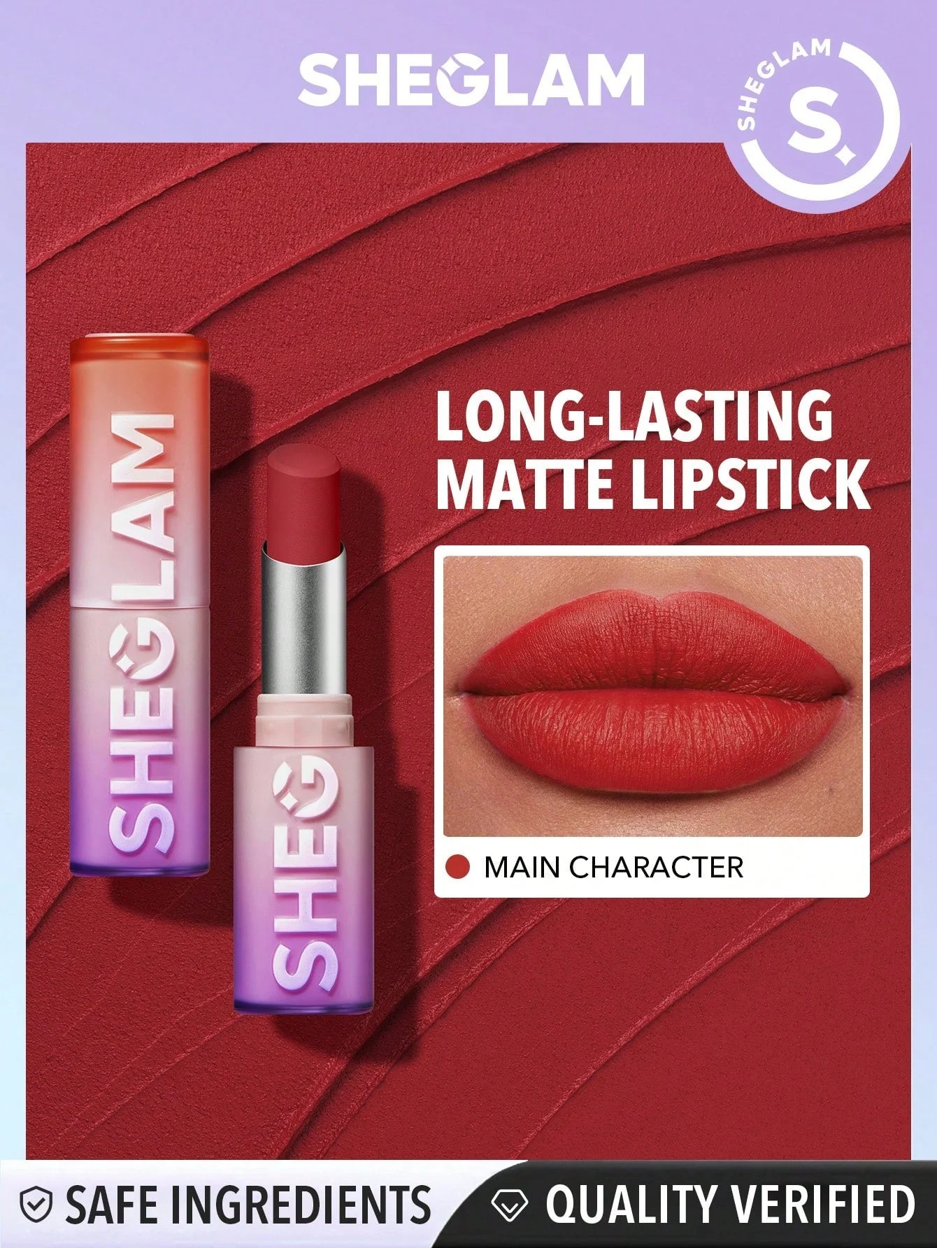 SHEGLAM Dynamatte Boom Long Lasting Matte Lipstick - Red Shades - Image 5