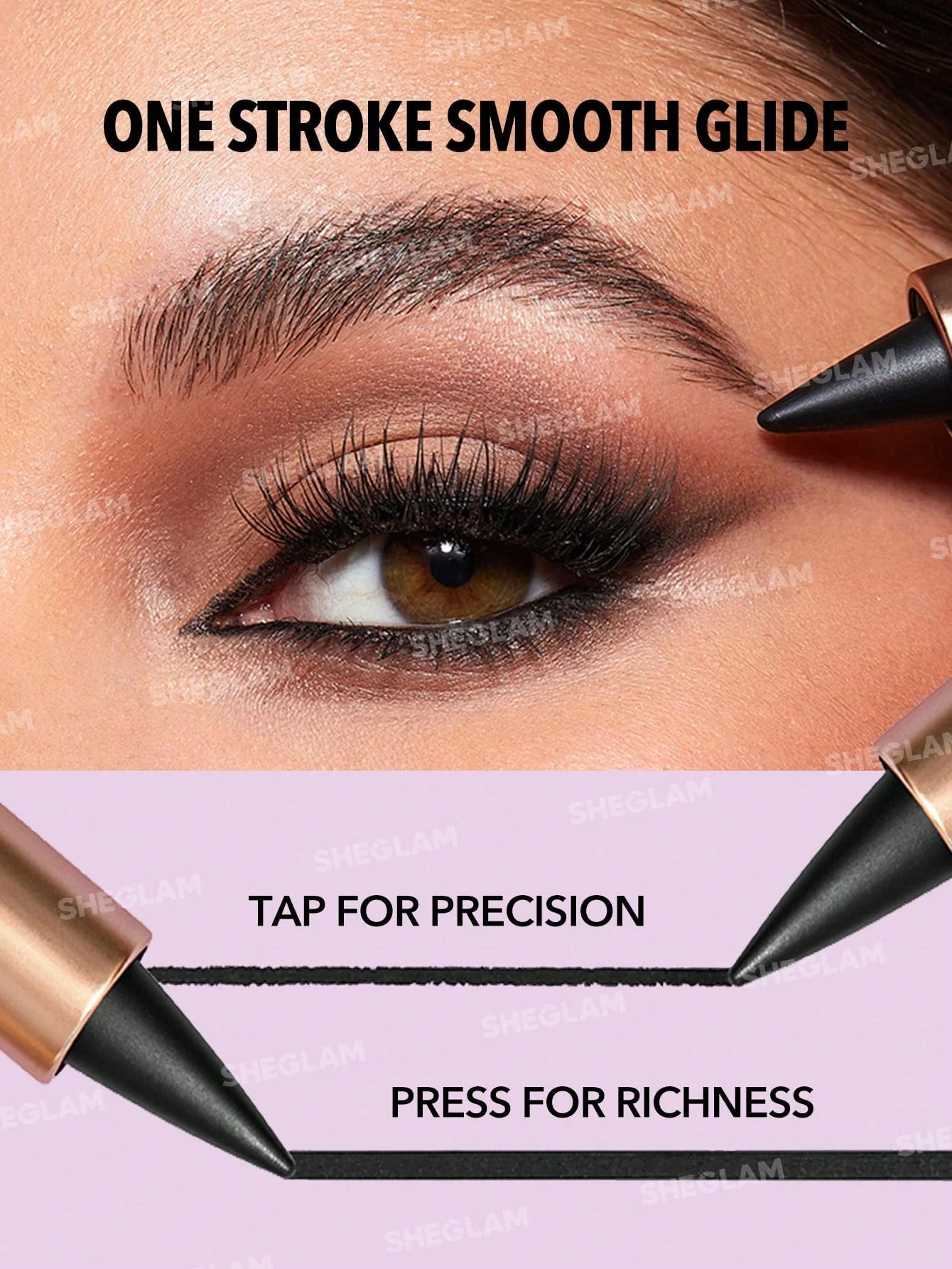 SHEGLAM EZ Glide Matte Eyeliner Pencil Highly Pigmented Black Smoky Eyes - Image 3