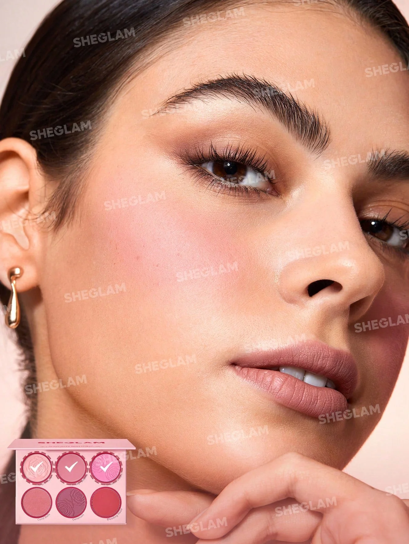SHEGLAM Floral Flush Blush Palette 6-Color Pressed Powder - Image 13