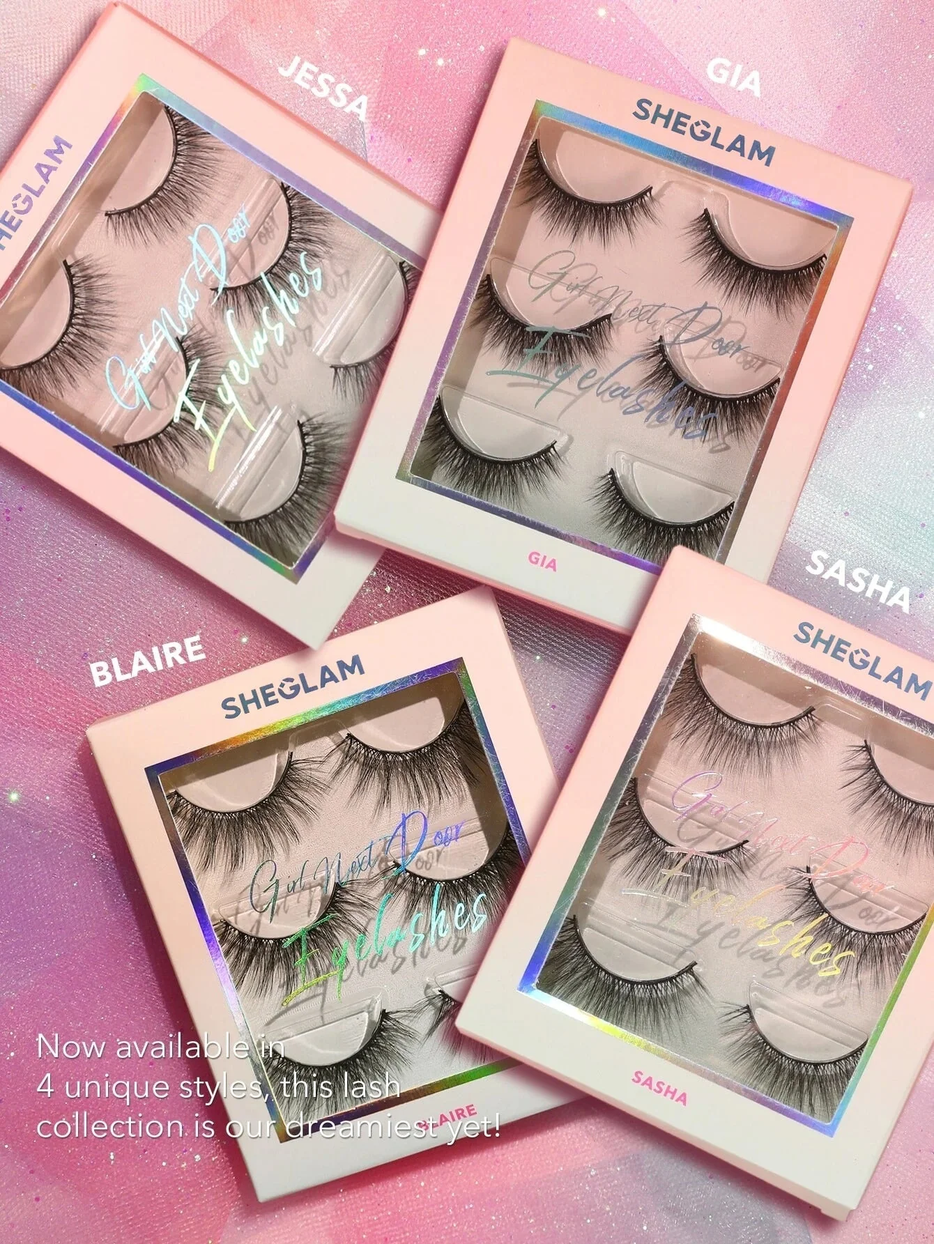 SHEGLAM Girl Next Door Natural False Eyelashes-Gia 3 Pairs Volume Manga Lashes Lightweight Comfortable Tapered Fuller Longer Thicker False Eyelashes DIY Eyelash Extension Fake Eyelashes Y2K Party Eyelashes - Image 4
