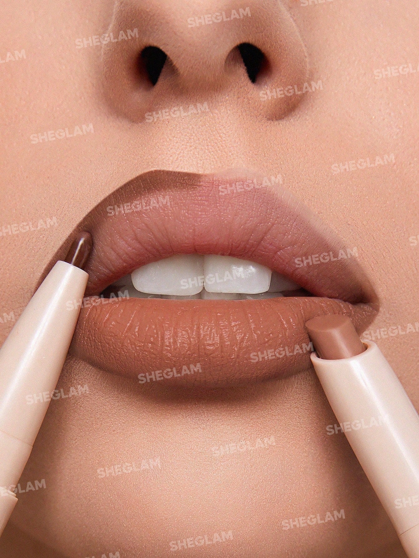 SHEGLAM Glam 101 Lipstick & Liner Duo-Deep Caramel 2-In-1 Matte Dual-Ended Lip Liner Lipstick Pencil Highly Pigmented Long Lasting Smooth Easy To Wear Lip Makeup  FD - Image 7