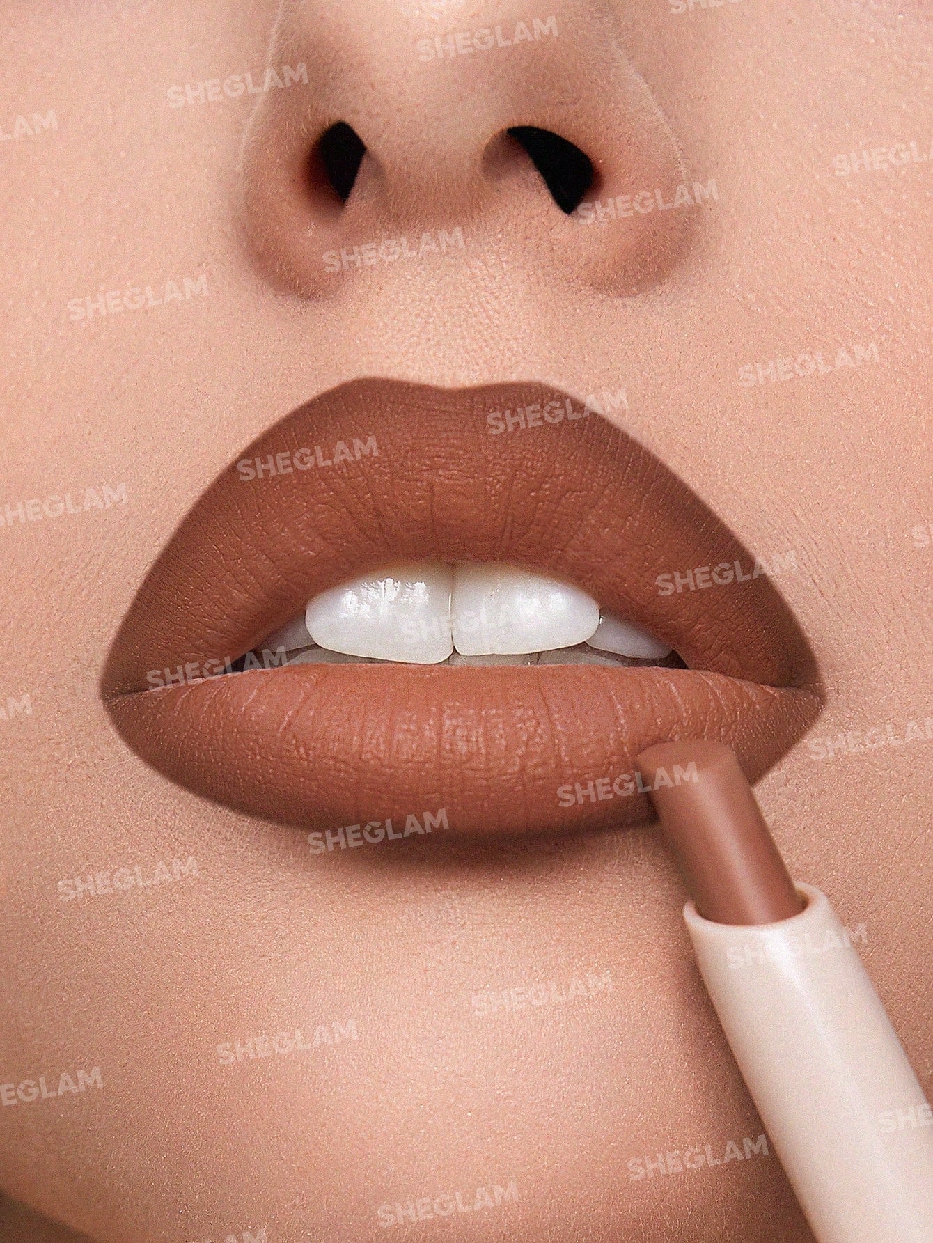 SHEGLAM Glam 101 Lipstick & Liner Duo-Deep Caramel 2-In-1 Matte Dual-Ended Lip Liner Lipstick Pencil Highly Pigmented Long Lasting Smooth Easy To Wear Lip Makeup  FD - Image 8