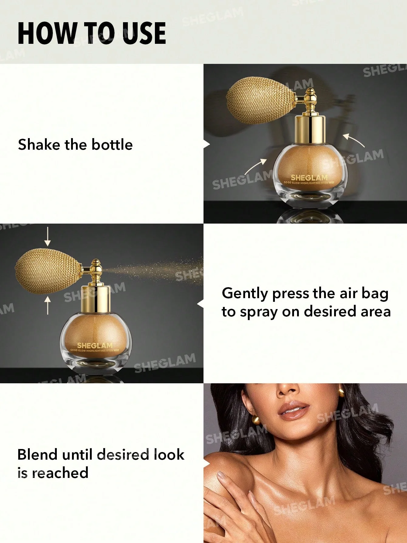 SHEGLAM Go Go Glow Highlighting Body Mist - Image 14