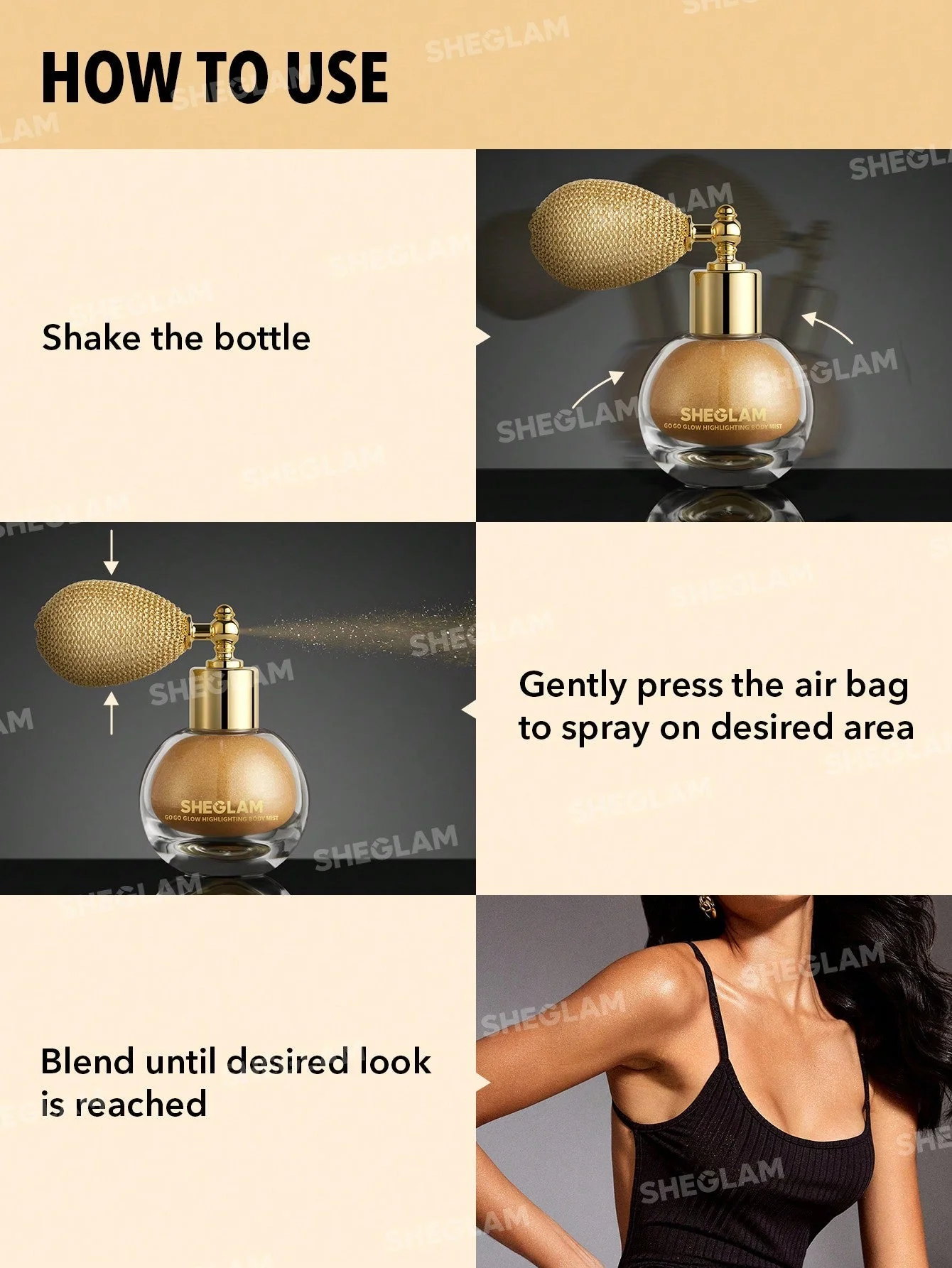 SHEGLAM Go Go Glow Highlighting Body Mist - Image 8