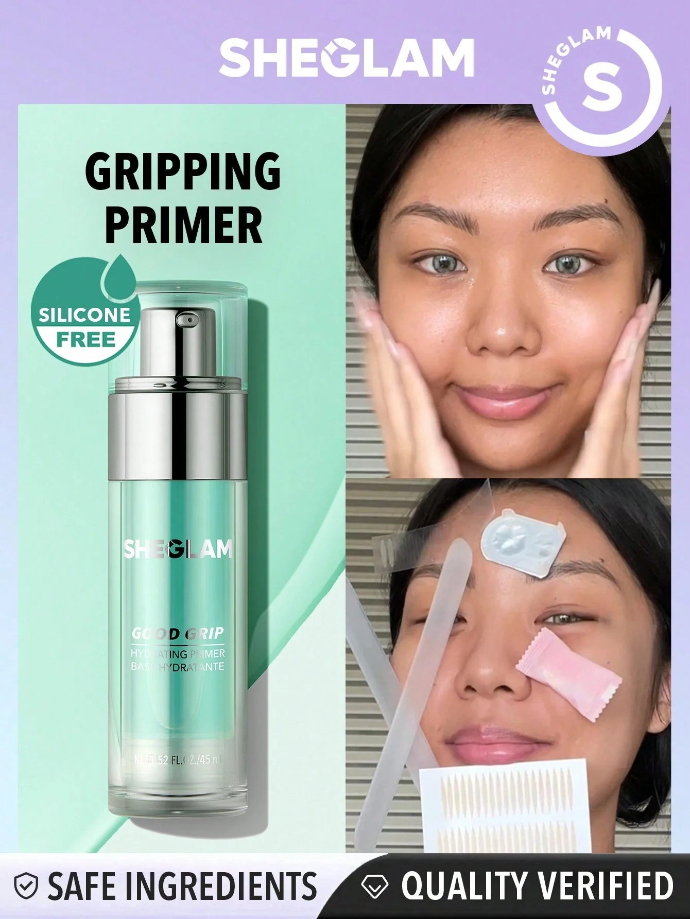 SHEGLAM Good Grip Hydrating Primer-Blueberry+AHA - Image 10